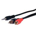 Livewire Standard Series 3.5mm Stereo Mini Plug to 2 RCA Plugs Audio Cable 3ft LI10373